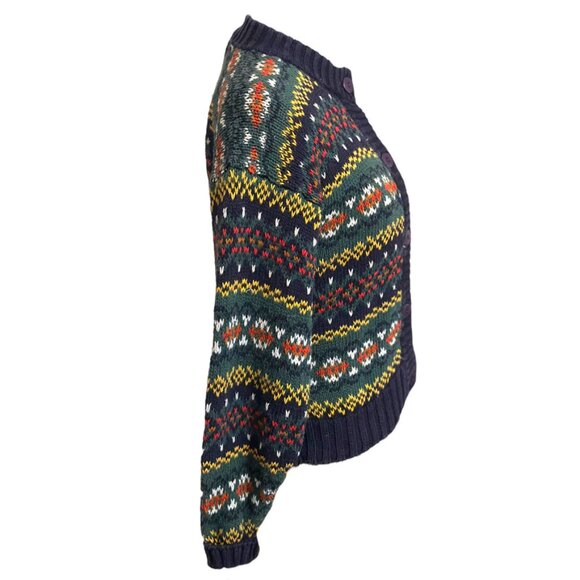 Vintage Fair Isle Copper Key Clothing Company Button Up Cardigan Unisex Small - Picture 4 of 9